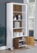 Splash of White - Large Open Bookcase with Doors