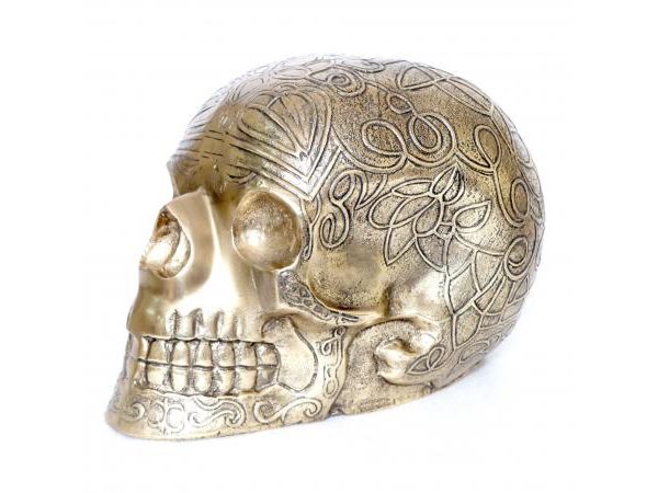 Giant Antique Brass Skull H30cm W50 by Quirky Barn | Style Our Home