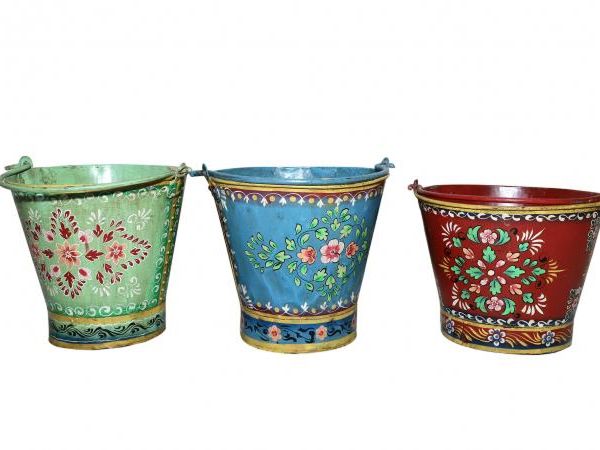 Set of 3 Hand Painted Buckets by Quirky Barn | Style Our Home