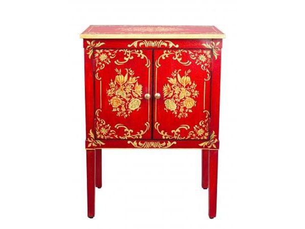 Red Floral Design Cabinet by Quirky Barn | Style Our Home