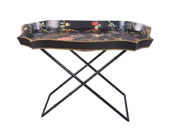 Black Lyre Bird Design Tray on Stand by Quirky Barn | Style Our Home
