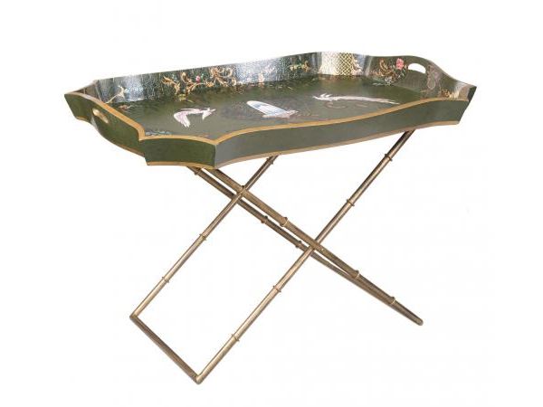 Green Fountain Design Tray on Stand by Quirky Barn | Style Our Home