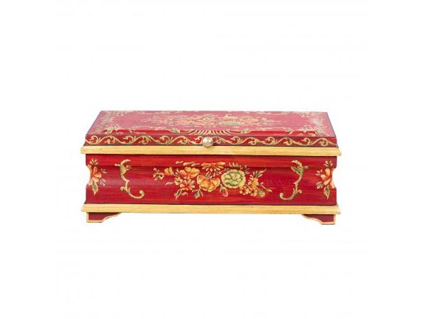 Red Floral Design Large Jewellery Box by Quirky Barn | Style Our Home