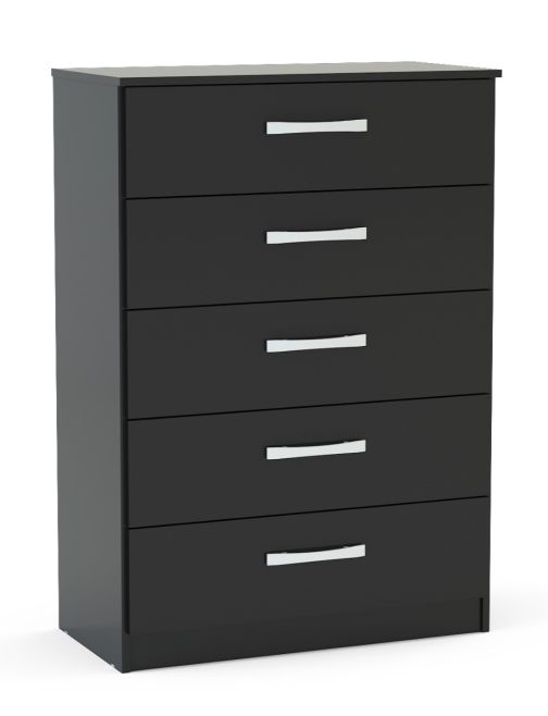 Lynx Black 5 Drawer Chest