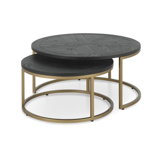 Marina Brass Coffee Nest Of Tables - Style Our Home 