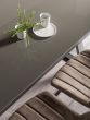 Hirst Grey Painted Tempered Glass 6 Seater Dining Table with Grey Legs