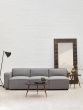 Toulix Grey Fabric Armless Modular Sofa