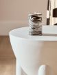 Walsara Whitewash Mango Wood Ball Detail Side Table