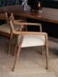 Monty Wooden Upholstered Dining Chair in Beige