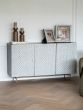 Burg Bone Inlay 3 Door Buffet Sideboard