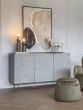 Burg Bone Inlay 3 Door Buffet Sideboard