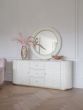 Ason Bone Inlay Round Mirror 100cm