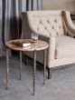 Leo Forest Brown Marble Side Table