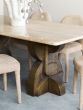 Kelsie Travertine Dining Table