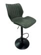 Alfa Gas Lift Bar Stool Vegan Leather Forest Green SET OF 2