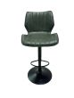 Alfa Gas Lift Bar Stool Vegan Leather Forest Green SET OF 2