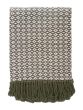 Cotton Diamond Weave Throw Green by Malini | Style Our Home