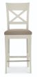 Montreux Washed Oak & Soft Grey X-Back Bar Stool - Bonded Leather (pair) - Style Our Home