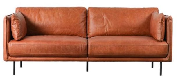 Ludlow Brown Leather Sofa by Hudson Living | Style Our Home