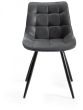 Tivoli Weathered Oak 4-6 Seater Table & 4 Seurat Dark Grey Faux Suede Fabric Chairs by Bentley Designs | Style Our Home