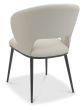 Luca - Ivory Faux Leather Chair with Matt Black Legs (Pair) by Bentley Designs | Style Our Home