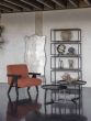 San Fransico Wooden Frame Burnt Orange Boucle Armchair