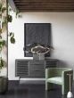 Bronks Black Acacia Buffet Cabinet with Two Doors and Three Drawers by Libra Designs | Style Our Home
