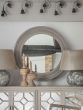 Barnabus Round Mirror Grey 90cm by Libra Designs | Style Our Home
