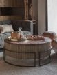 Hunter Corrugated Antique Gold Accent Table by Libra Designs | Style Our Home
