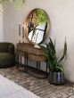 Hunter Corrugated Antique Gold Console Table by Libra Designs | Style Our Home
