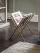 Laura Ashley Antique Brass Bamboo Finish Magazine Rack
