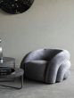 Casa Upholstered Curved Snug Chair Grey by Libra Designs | Style Our Home