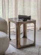 Thorn Square Metal and Glass Side Table