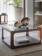 Thorn Metal and Glass Square Coffee Table