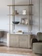 Belvet Aged Gold Shelving Unit With Storage