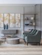 Belvet Aged Gold Shelving Unit With Storage