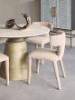 Pair of Milo Upholstered Dining Chairs in Wheat