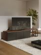 Albi Walnut / Black Metal Tv Stand 190 | Style Our Home
