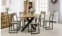 Wessex Solid Wood & Metal Oval Dining Table 6-8 Seater