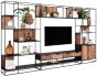 Cosmo 2 Doors Open Racks TV Wall Element Bookcase