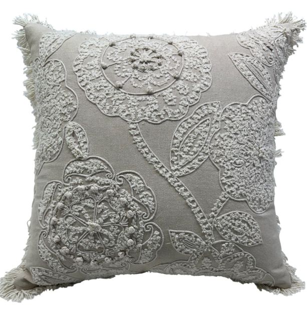 Hand Emb Cream On Cream by Malini | Style Our Home