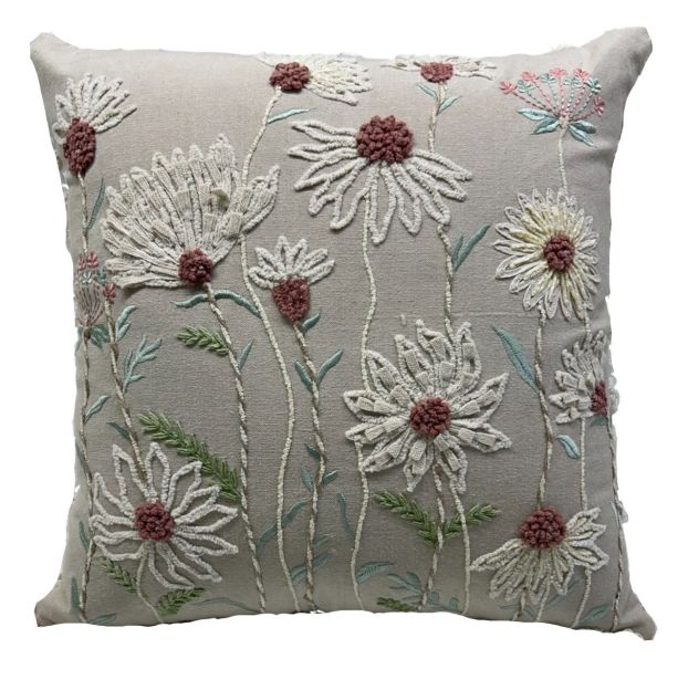 Pretty Floral Hand Emb With Sandstone by Malini | Style Our Home