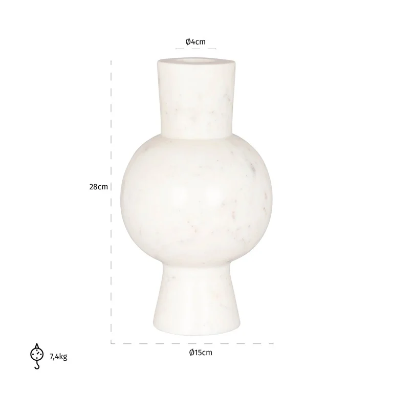 Vase Jonah white (White) by  Richmond Interiors | Style Our Home
