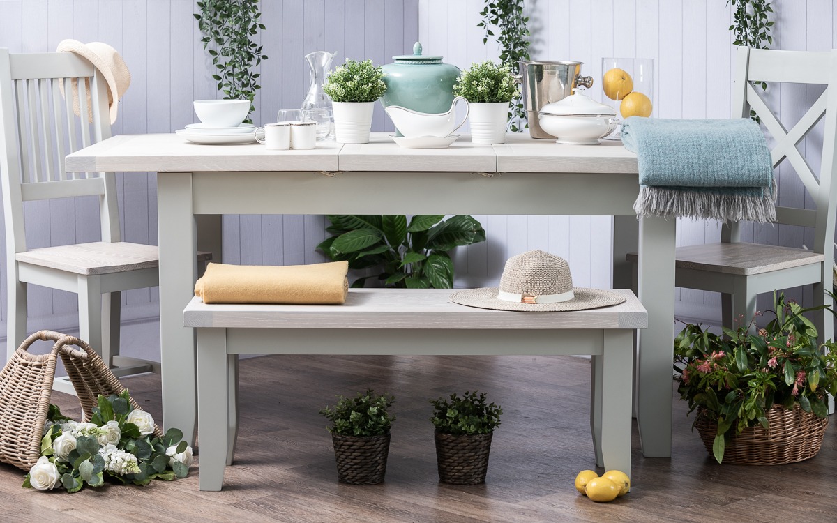 Jasmine Mist Oak 140-180cm Extendable Dining Table - Style Our Home