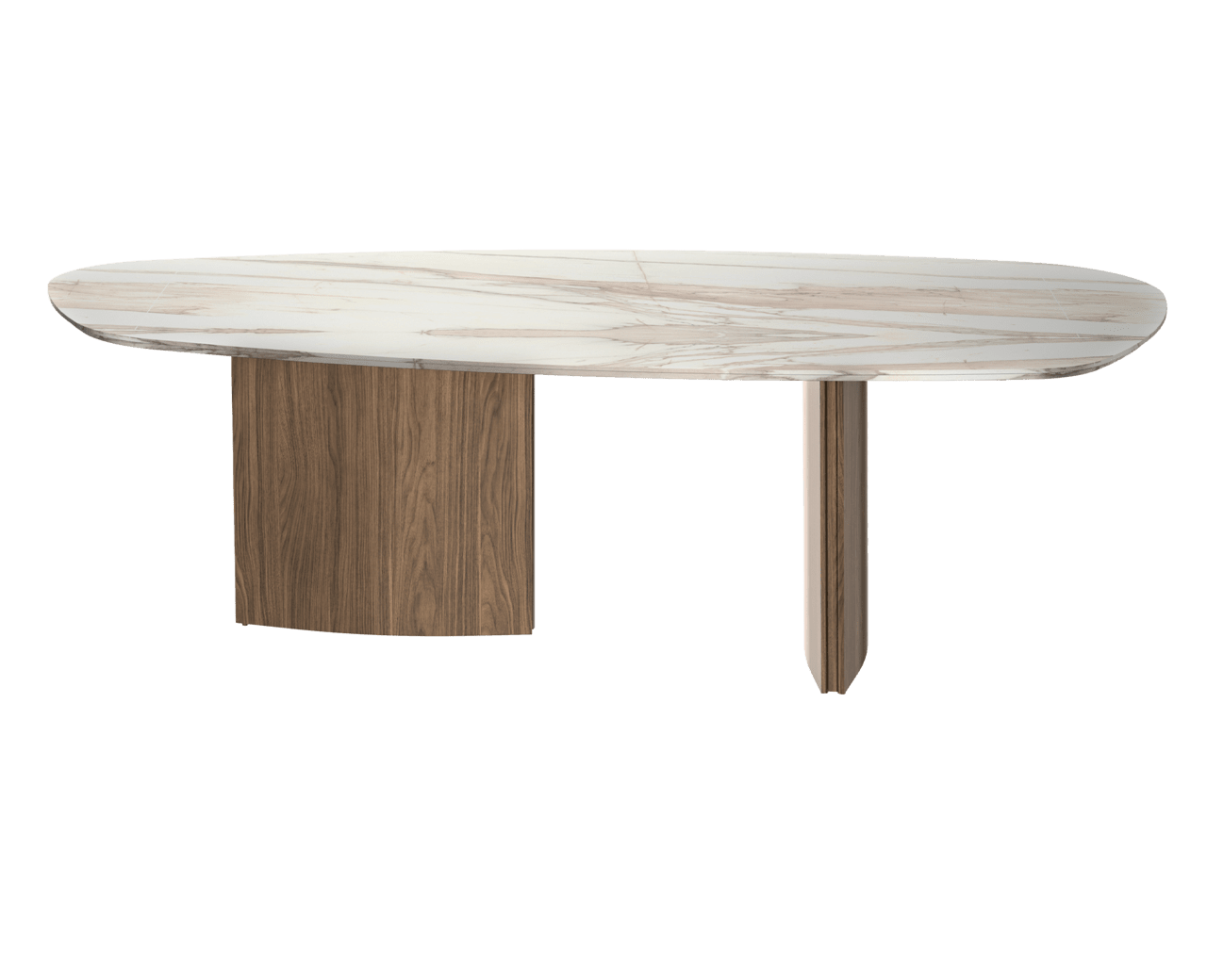 Silhouette table with amber walnut legs by Gautier | Style Our Home