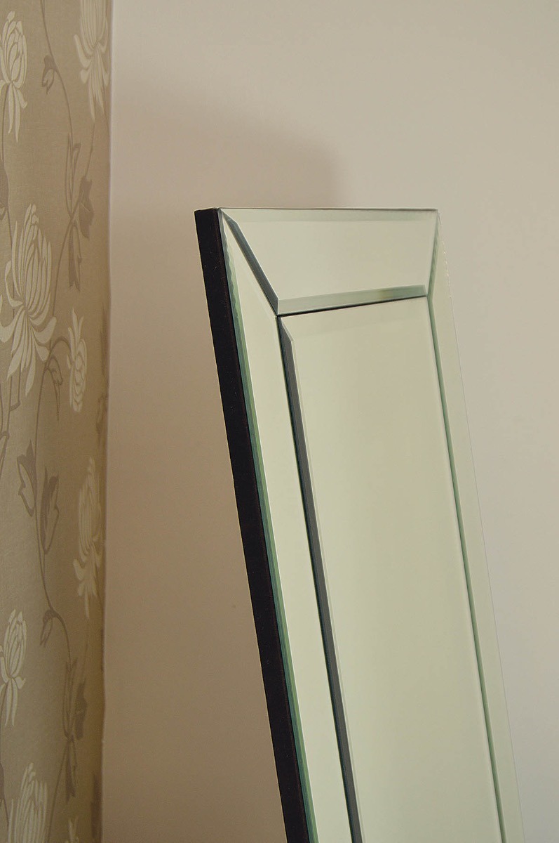 Hera All Glass Modern Cheval Mirror