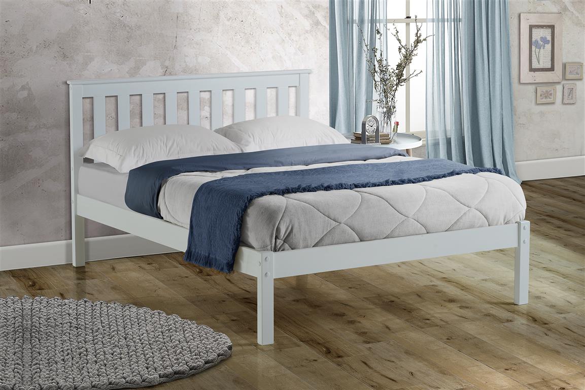 Denver White 4'6 Double Bed