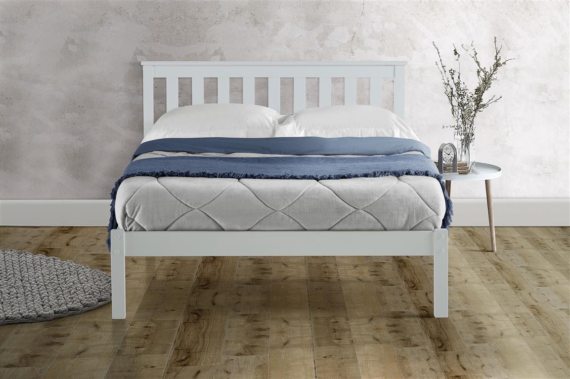 Denver White 4'6 Double Bed