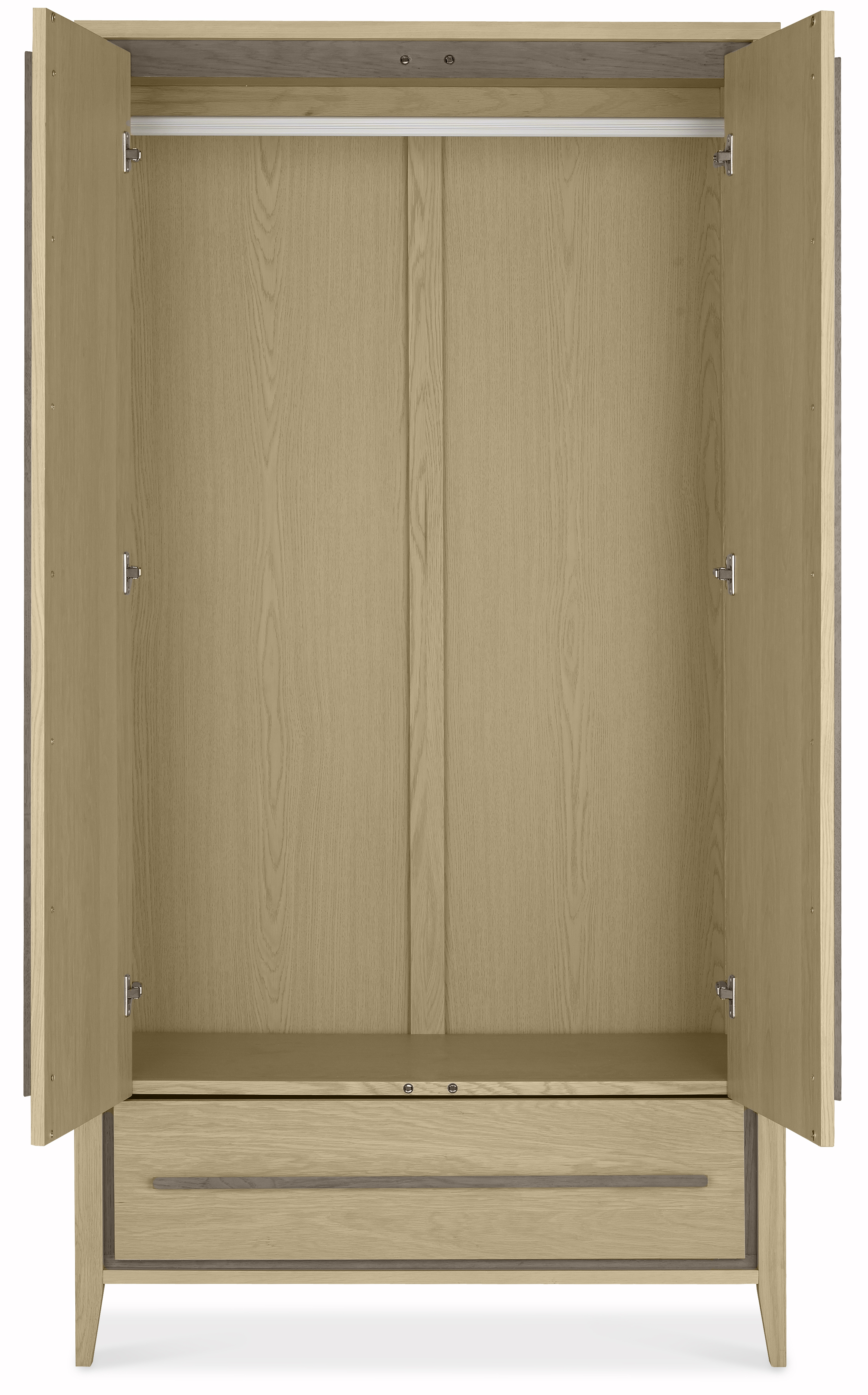 Rimini Aged & Weathered Oak Double Wardrobe - Style Our Home