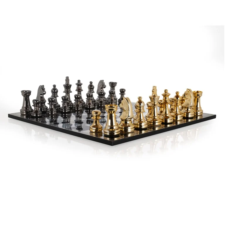 Chessboard Saray (Black/gold) by  Richmond Interiors | Style Our Home